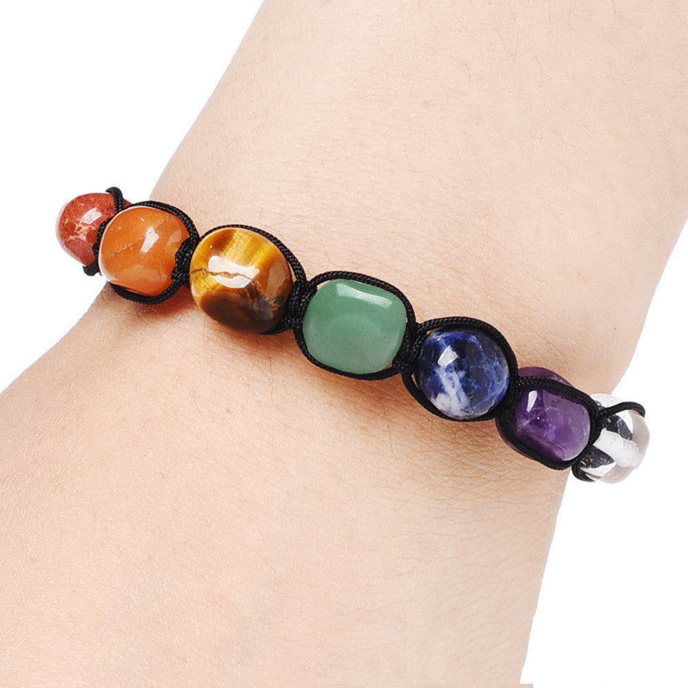 Crystal Gemstone Bracelet 7 Chakra Bead  Stone Jewellery Reiki