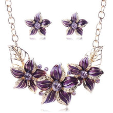 Load image into Gallery viewer, Austrian Crystal Boho Flower Set