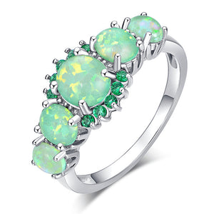 Green Opal 925 Silver Ring