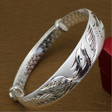 Load image into Gallery viewer, Hand Carved Phoenix Bangle