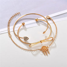 Load image into Gallery viewer, Star Moon Heart Love Bangle Sets