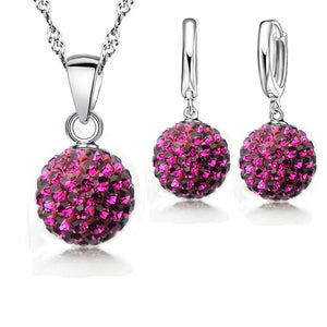 925 Sterling Silver Austrian Crystal Jewelry Sets