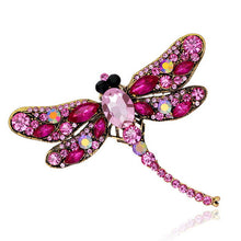 Load image into Gallery viewer, Austrian Crystal Dragonfly Brooches
