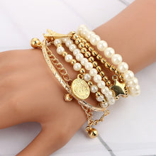 Load image into Gallery viewer, Pearl Star Multilayer Beaded Bracelets Set