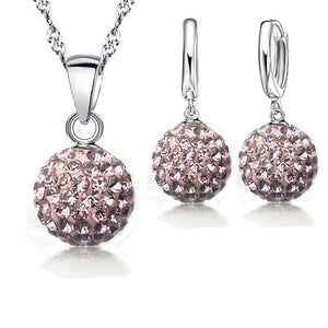 925 Sterling Silver Austrian Crystal Jewelry Sets
