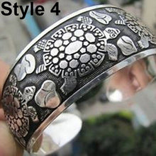 Load image into Gallery viewer, Tibetan Silver Elephant Bangle