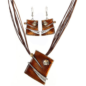 Multilayer Leather Boho Jewelry Set