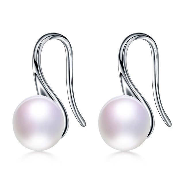 Freshwater Pearl Style Silver Earrings